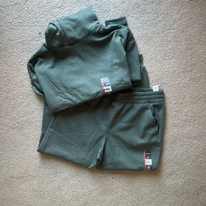 NWT Athletic Works Green Midnight Sweatpant Joggers/Hoodie Set